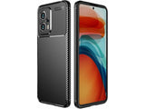 Hochwertig stabile Soft TPU Smartphone Handy Hülle im Carbon Design für Xiaomi Poco X4 GT zum Schutz des Display und Gehäuse Cover in schwarz von Screenguard