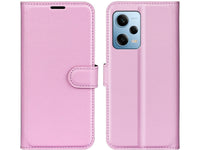 Lederhülle Karten Wallet Ledertasche Etui für Xiaomi Poco X5 5G in rosa von Screenguard