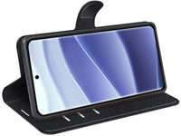 Lederhülle Karten Wallet Ledertasche Etui für Xiaomi Poco X7 in schwarz von Screenguard