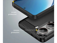 Flexible Handy Schutzhülle mit gebürster Carbon Textur auf der Rückseite für zum Schutz des Xiaomi Poco X7 Pro  Display und Gehäuse Case in schwarz von Screenguard