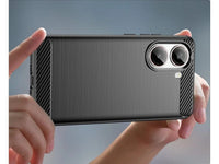 Flexible Handy Schutzhülle mit gebürster Carbon Textur auf der Rückseite für zum Schutz des Xiaomi Poco X7 Pro  Display und Gehäuse Case in schwarz von Screenguard