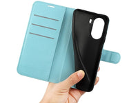 Lederhülle Karten Wallet Ledertasche Etui für Xiaomi Poco X7 Pro in hellblau von Screenguard