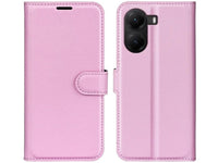 Lederhülle Karten Wallet Ledertasche Etui für Xiaomi Poco X7 Pro in rosa von Screenguard