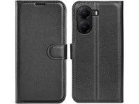 Lederhülle Karten Wallet Ledertasche Etui für Xiaomi Poco X7 Pro in schwarz von Screenguard