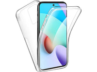 Vollständige 360 Grad Rundum Gummi TPU Hülle zum beidseitigen Schutz des Xiaomi Redmi 10 2022 Display und Gehäuse in transparent von Screenguard