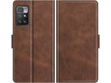 Veganes Flip Case Leder Etui Hülle mit Karten Fächer und Sichtfenster für Xiaomi Redmi 10 2022 in mokka von Screenguard