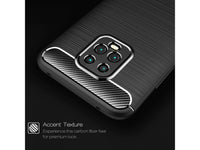 Flexible Handy Schutzhülle mit gebürster Carbon Textur auf der Rückseite für zum Schutz des Xiaomi Redmi 10X Pro 5G  Display und Gehäuse Case in schwarz von Screenguard