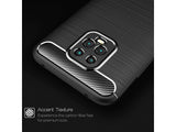 Flexible Handy Schutzhülle mit gebürster Carbon Textur auf der Rückseite für zum Schutz des Xiaomi Redmi 10X Pro 5G  Display und Gehäuse Case in schwarz von Screenguard