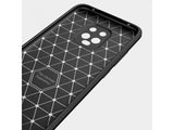 Flexible Handy Schutzhülle mit gebürster Carbon Textur auf der Rückseite für zum Schutz des Xiaomi Redmi 10X Pro 5G  Display und Gehäuse Case in schwarz von Screenguard