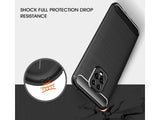 Flexible Handy Schutzhülle mit gebürster Carbon Textur auf der Rückseite für zum Schutz des Xiaomi Redmi 10X Pro 5G  Display und Gehäuse Case in schwarz von Screenguard