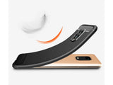Flexible Handy Schutzhülle mit gebürster Carbon Textur auf der Rückseite für zum Schutz des Xiaomi Redmi 10X Pro 5G  Display und Gehäuse Case in schwarz von Screenguard