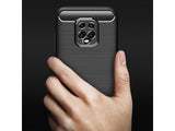 Flexible Handy Schutzhülle mit gebürster Carbon Textur auf der Rückseite für zum Schutz des Xiaomi Redmi 10X Pro 5G  Display und Gehäuse Case in schwarz von Screenguard