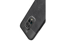 Soft TPU Case mit Design aus feinem veganen Leder für Xiaomi Redmi 10X Pro 5G stabil mit erhöhten Rändern und Kanten in schwarz von Screenguard