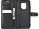 Lederhülle Karten Wallet Ledertasche Etui für Xiaomi Redmi 10X Pro 5G in schwarz von Screenguard