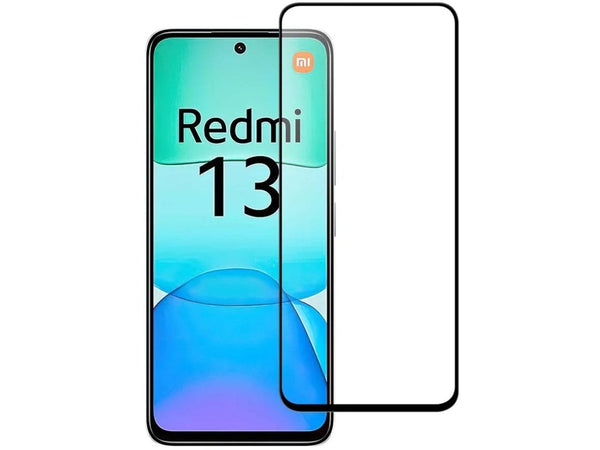 100% Fullscreen Curved Screen Protector Handy Display Schutz Glas für komplette Abdeckung des Xiaomi Redmi 13 Display in schwarz von Screenguard