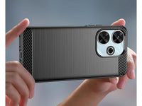 Flexible Handy Schutzhülle mit gebürster Carbon Textur auf der Rückseite für zum Schutz des Xiaomi Redmi 13  Display und Gehäuse Case in schwarz von Screenguard