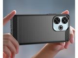 Flexible Handy Schutzhülle mit gebürster Carbon Textur auf der Rückseite für zum Schutz des Xiaomi Redmi 13  Display und Gehäuse Case in schwarz von Screenguard