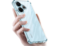 Hoch transparenter TPU Gummi Schutz Handy Hülle Clear Case klar mit verstärkten Schutzecken Bumper für das Xiaomi Redmi 13 Display und Gehäuse in transparent von Screenguard