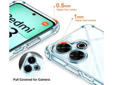 Hoch transparenter TPU Gummi Schutz Handy Hülle Clear Case klar mit verstärkten Schutzecken Bumper für das Xiaomi Redmi 13 Display und Gehäuse in transparent von Screenguard
