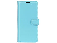 Lederhülle Karten Wallet Ledertasche Etui für Xiaomi Redmi 13 in hellblau von Screenguard