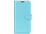 Lederhülle Karten Wallet Ledertasche Etui für Xiaomi Redmi 13 in hellblau von Screenguard