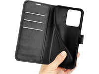 Lederhülle Karten Wallet Ledertasche Etui für Xiaomi Redmi 13 in schwarz von Screenguard