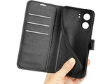Lederhülle Karten Wallet Ledertasche Etui für Xiaomi Redmi 13C in schwarz von Screenguard