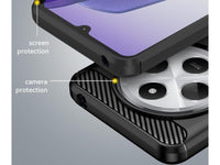 Flexible Handy Schutzhülle mit gebürster Carbon Textur auf der Rückseite für zum Schutz des Xiaomi Redmi 14C  Display und Gehäuse Case in schwarz von Screenguard