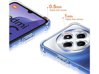 Hoch transparenter TPU Gummi Schutz Handy Hülle Clear Case klar mit verstärkten Schutzecken Bumper für das Xiaomi Redmi 14C Display und Gehäuse in transparent von Screenguard