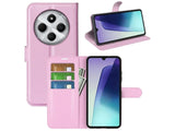 Lederhülle Karten Wallet Ledertasche Etui für Xiaomi Redmi 14C in rosa von Screenguard