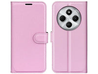 Lederhülle Karten Wallet Ledertasche Etui für Xiaomi Redmi 14C in rosa von Screenguard