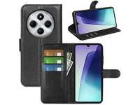 Lederhülle Karten Wallet Ledertasche Etui für Xiaomi Redmi 14C in schwarz von Screenguard