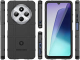 Widerstandsfähige, stabile Outdoor Sport Hülle für das Xiaomi Redmi 14C für Handwerker, Baustelle, Business, äusserst stabil mit erhöhten Rändern und Kanten in schwarz von Screenguard