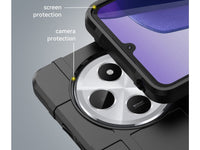 Widerstandsfähige, stabile Outdoor Sport Hülle für das Xiaomi Redmi 14C für Handwerker, Baustelle, Business, äusserst stabil mit erhöhten Rändern und Kanten in schwarz von Screenguard