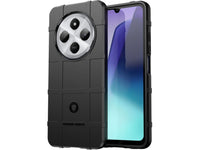 Widerstandsfähige, stabile Outdoor Sport Hülle für das Xiaomi Redmi 14C für Handwerker, Baustelle, Business, äusserst stabil mit erhöhten Rändern und Kanten in schwarz von Screenguard