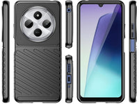 Moderne Design Hülle Cover für das Xiaomi Redmi 14C mit Stripes zum Schutz von Kratzern, Dellen, Display aus TPU Gummi in schwarz von Screenguard