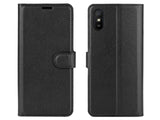 Lederhülle Karten Wallet Ledertasche Etui für Xiaomi Redmi 9A in schwarz von Screenguard