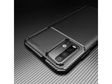 Hochwertig stabile Soft TPU Smartphone Handy Hülle im Carbon Design für Xiaomi Redmi 9T zum Schutz des Display und Gehäuse Cover in blau von Screenguard