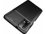 Hochwertig stabile Soft TPU Smartphone Handy Hülle im Carbon Design für Xiaomi Redmi 9T zum Schutz des Display und Gehäuse Cover in schwarz von Screenguard