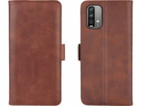 Veganes Flip Case Leder Etui Hülle mit Karten Fächer und Sichtfenster für Xiaomi Redmi 9T in mokka von Screenguard