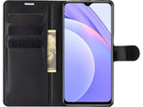 Lederhülle Karten Wallet Ledertasche Etui für Xiaomi Redmi 9T in schwarz von Screenguard