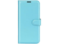 Lederhülle Karten Wallet Ledertasche Etui für Xiaomi Redmi A3 in hellblau von Screenguard