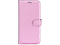 Lederhülle Karten Wallet Ledertasche Etui für Xiaomi Redmi A3 in rosa von Screenguard