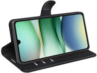 Lederhülle Karten Wallet Ledertasche Etui für Xiaomi Redmi A5 in schwarz von Screenguard