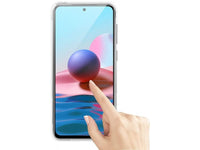 Vollständige 360 Grad Rundum Gummi TPU Hülle zum beidseitigen Schutz des Xiaomi Redmi Note 10 4G Display und Gehäuse in transparent von Screenguard