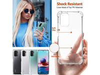 Hoch transparenter TPU Gummi Schutz Handy Hülle Clear Case klar mit verstärkten Schutzecken Bumper für das Xiaomi Redmi Note 10 4G Display und Gehäuse in transparent von Screenguard