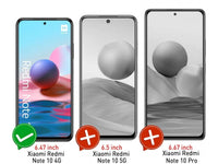 Case Friendly Screen Protector Handy Display Schutz Panzerglas Folie aus echtem 9H 2.5D Glas für Abdeckung des Xiaomi Redmi Note 10 4G Displays in transparent von Screenguard