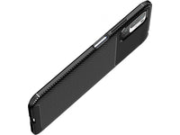 Hochwertig stabile Soft TPU Smartphone Handy Hülle im Carbon Design für Xiaomi Redmi Note 10 5G zum Schutz des Display und Gehäuse Cover in schwarz von Screenguard