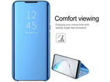 Clear View Flip Case für Xiaomi Redmi Note 10 5G in blau von Screenguard