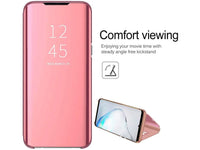 Clear View Flip Case für Xiaomi Redmi Note 10 5G in rosa von Screenguard